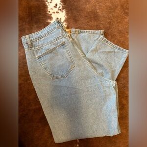 Princess Polly Light Wash High Ris Jeans Size 12